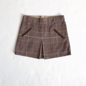 Brown plaid pleaded skirt EUC fits like 5T